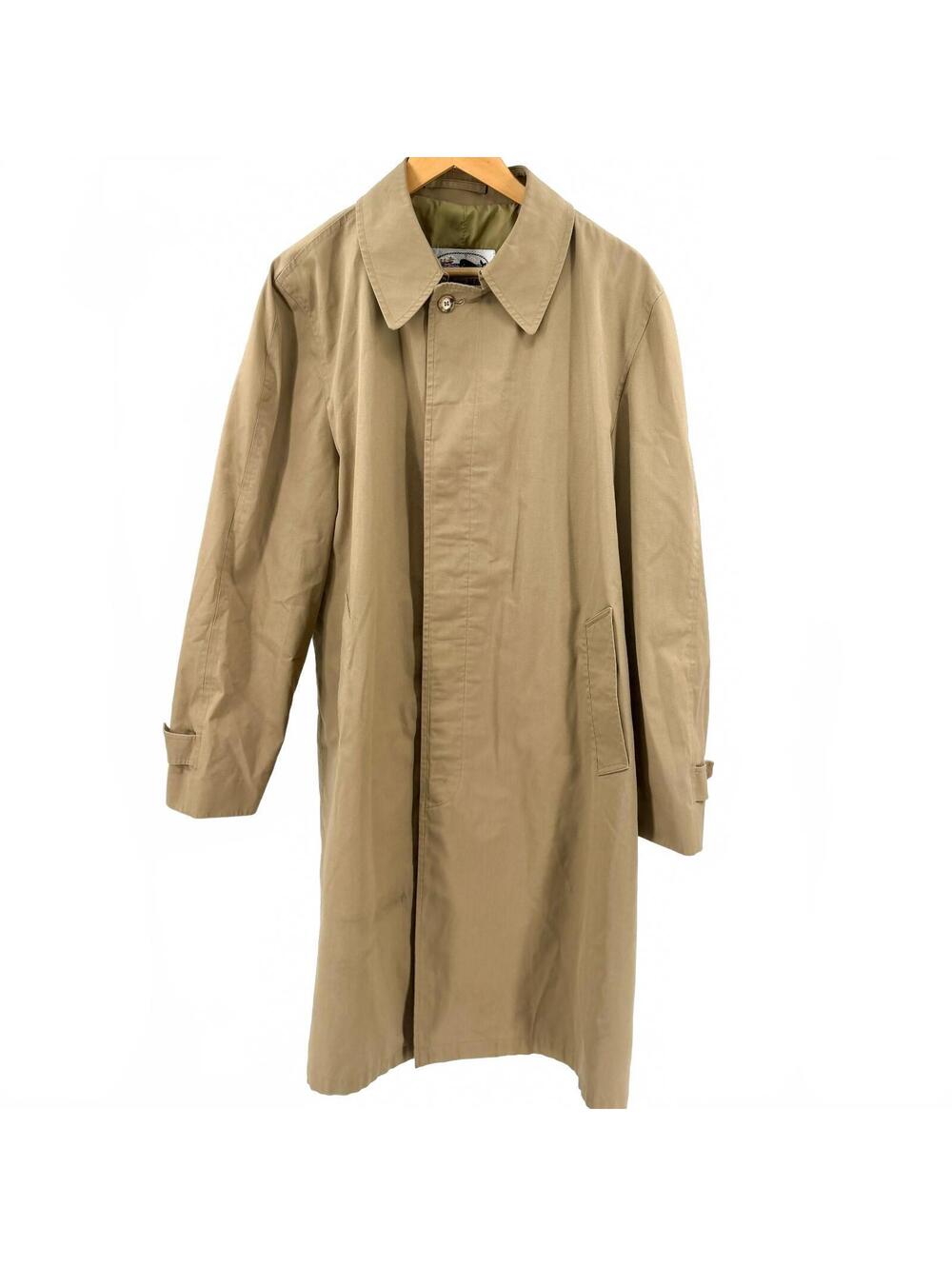 Vintage 80s Whaling Mfg Co Khaki Balmacaan Trench Coat